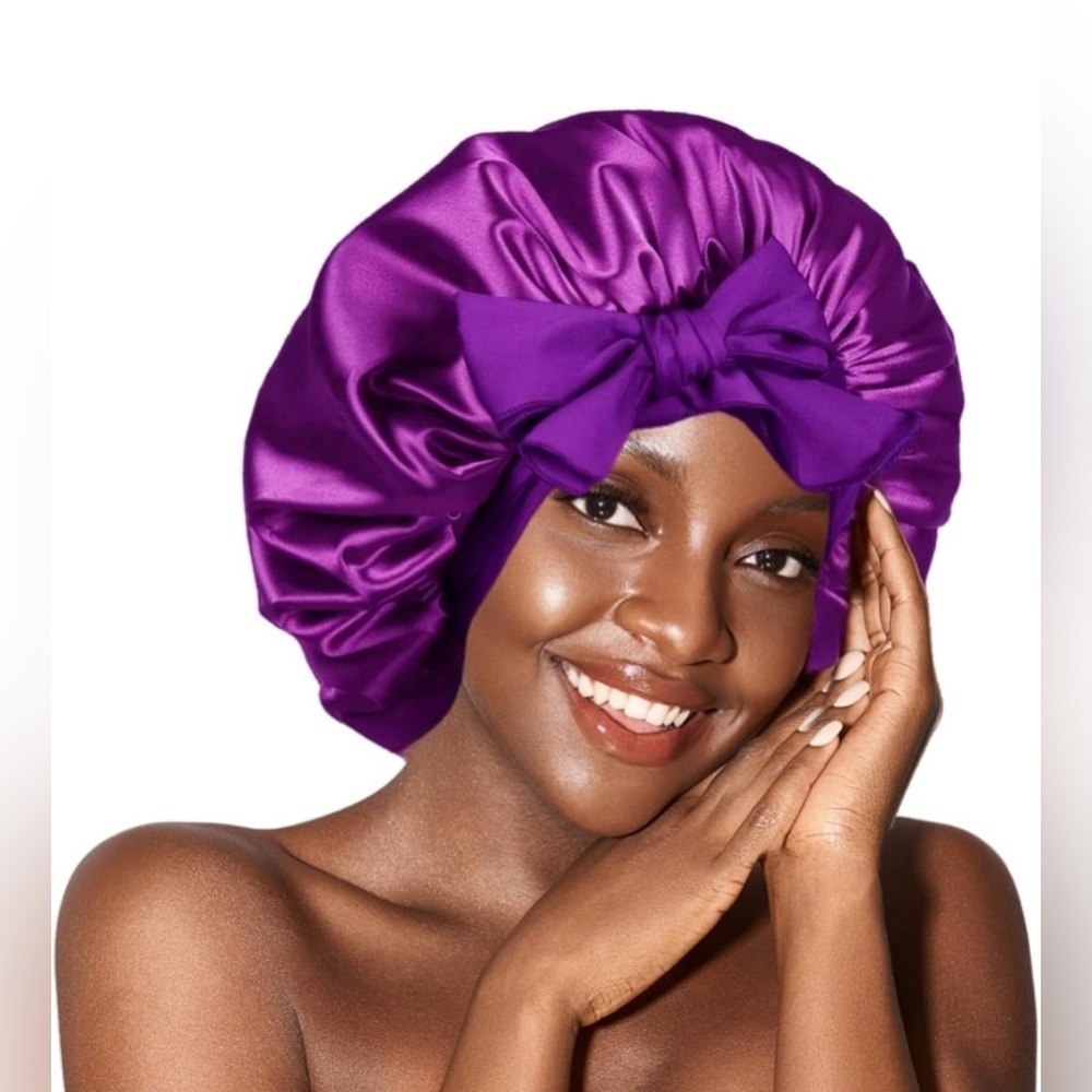 NEW Satin Bonnet Silk Bonnet for Sleeping Women, Ajustable Hair Bonnet with Tie